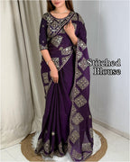 Madhubala Fandy satin self jacquard Saree