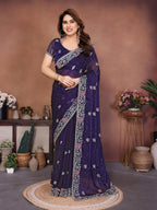 Wedding Soft Fendy Chiffon Silk Saree