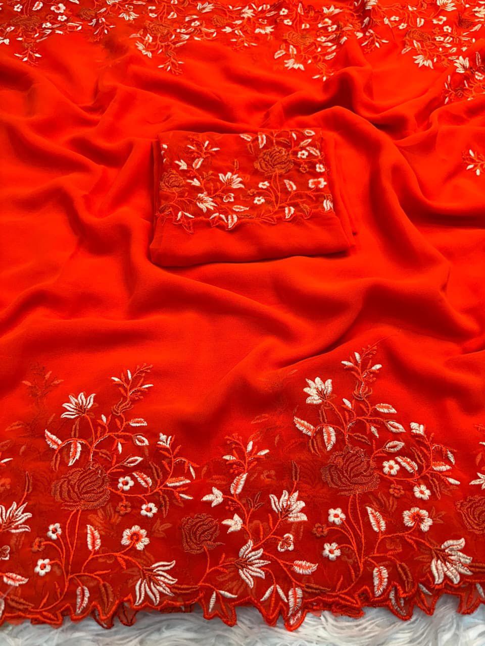 Pure Georgette Saree