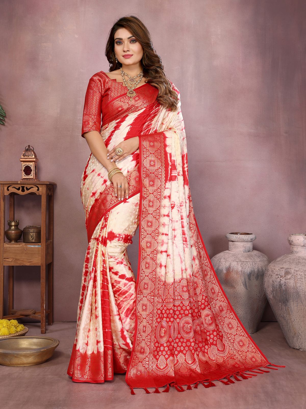 Pure Sibory With Soft Satin Silk Saree