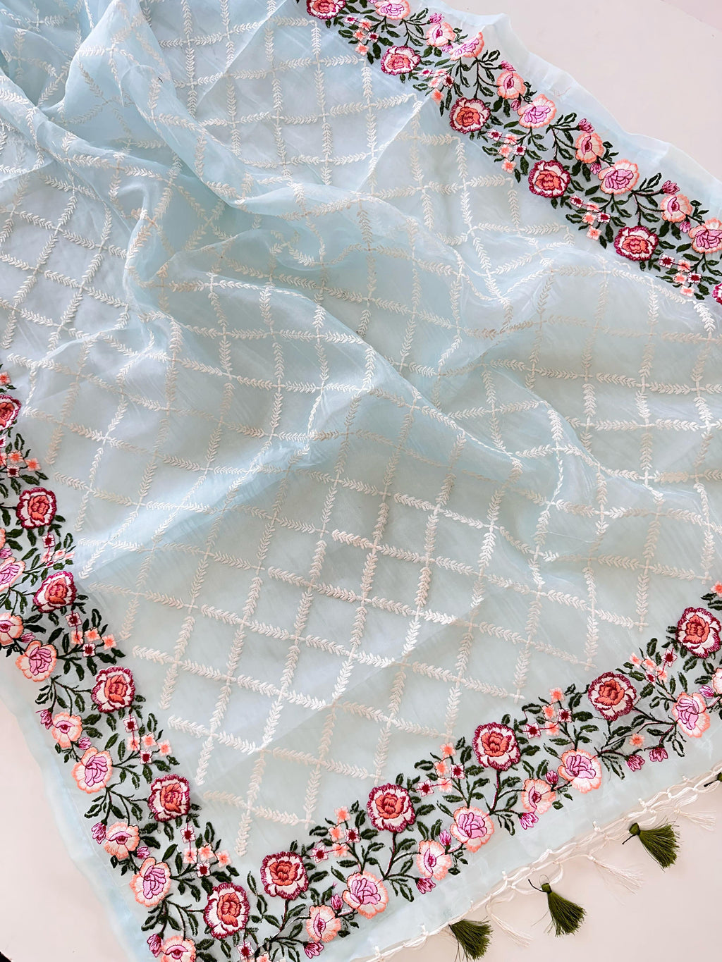 Semi Pure Organza Saree