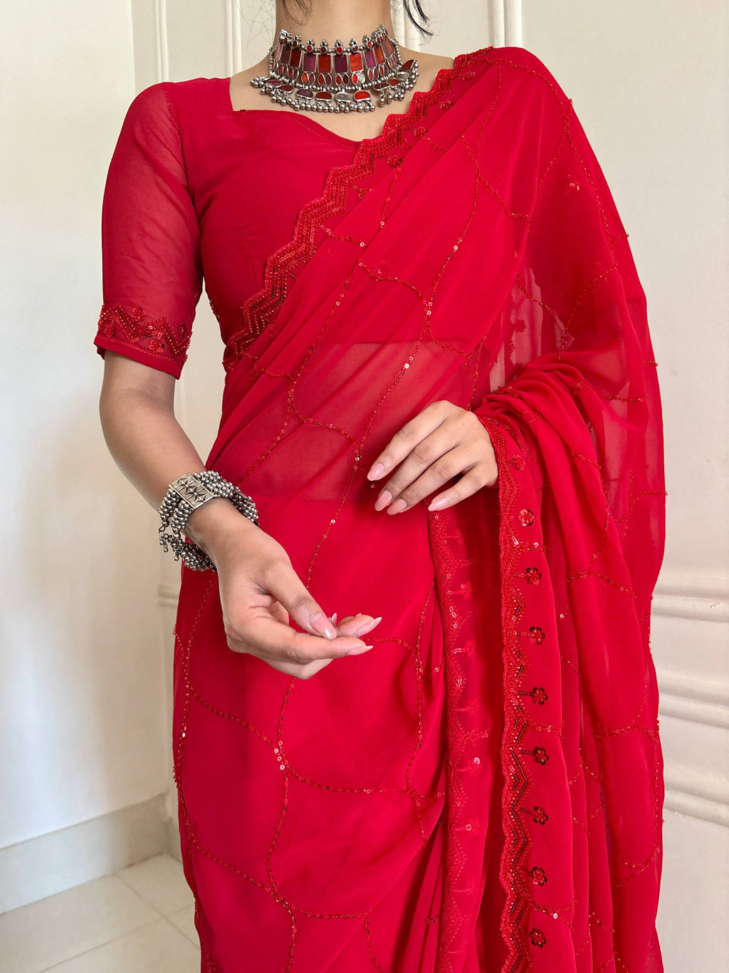 Faux Georgette Trending Saree