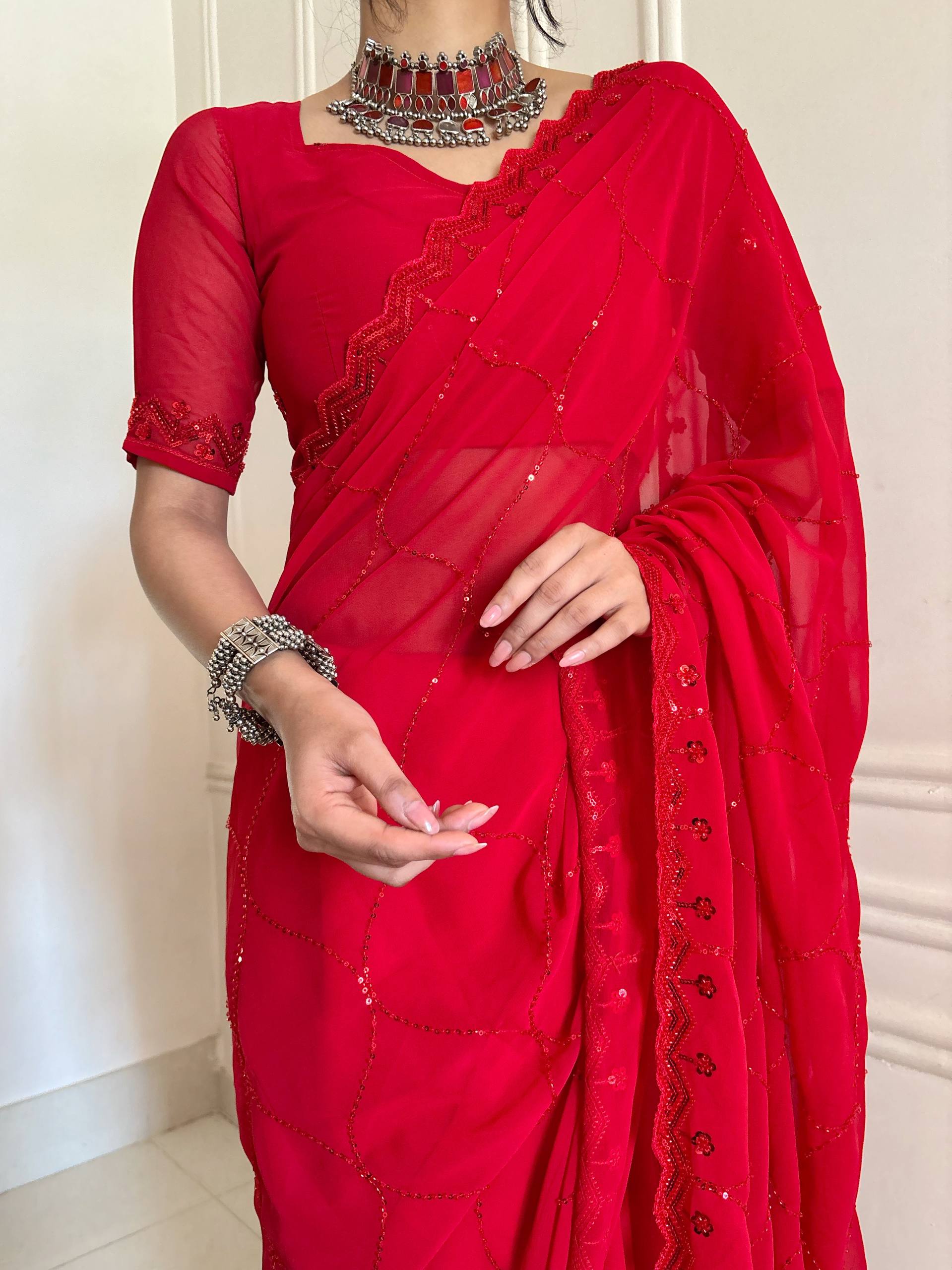 Faux Georgette Trending Saree