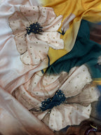 New Exclusive Floral Handwork Saree