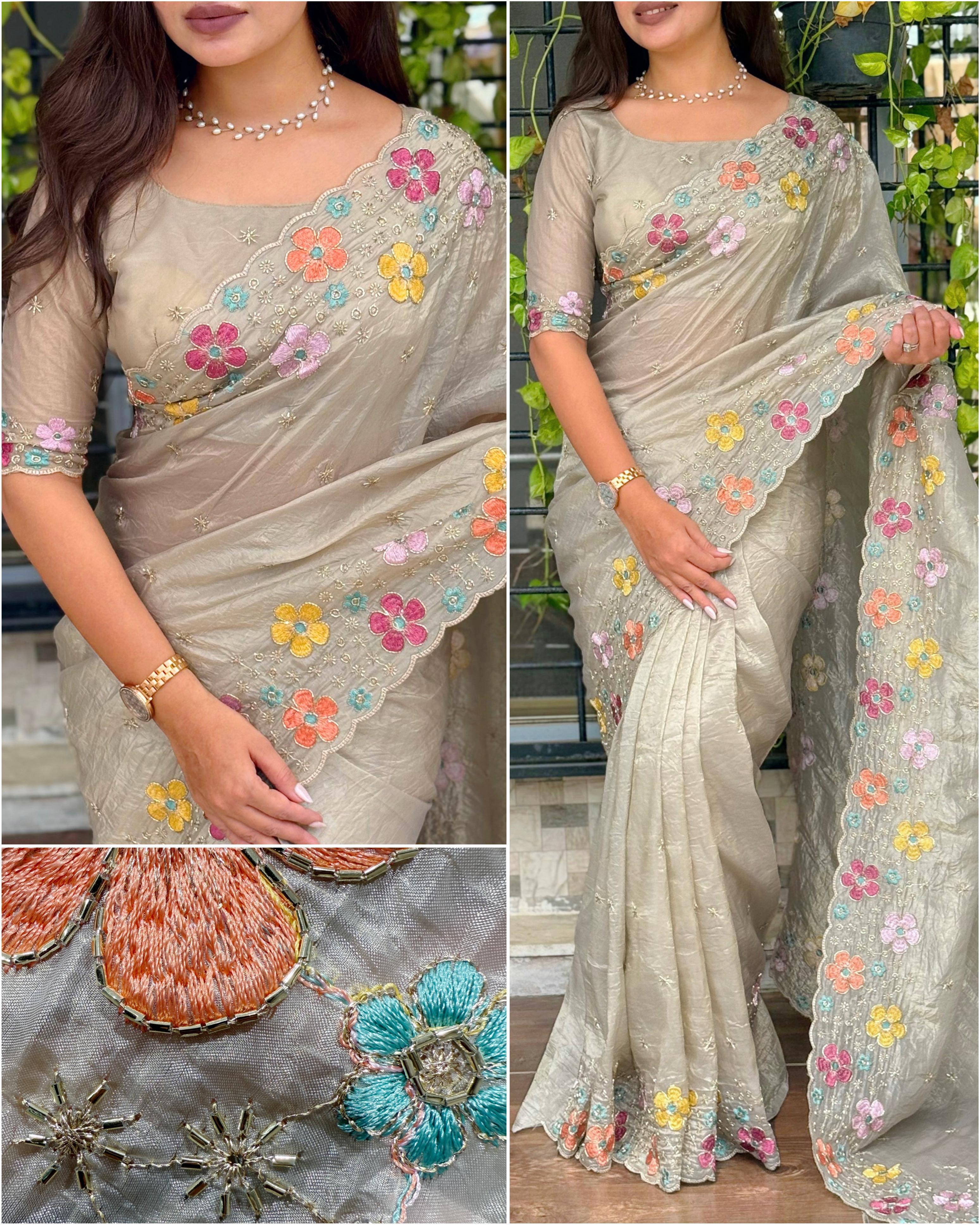SUFI SILK CRUSH SAREE