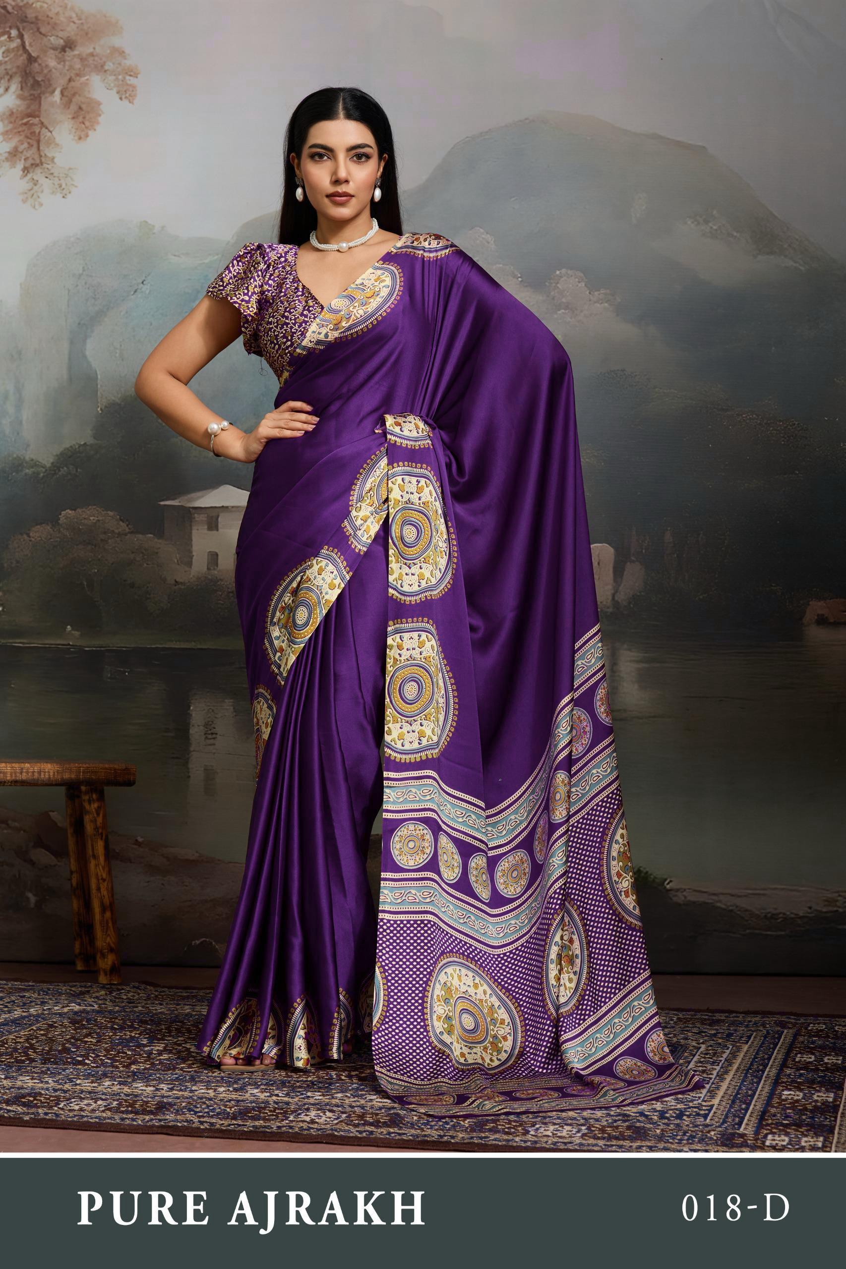 Pure Crape Satin Saree