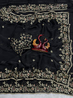 Frendy Chiffon Beautiful Sequence Saree Multicolore