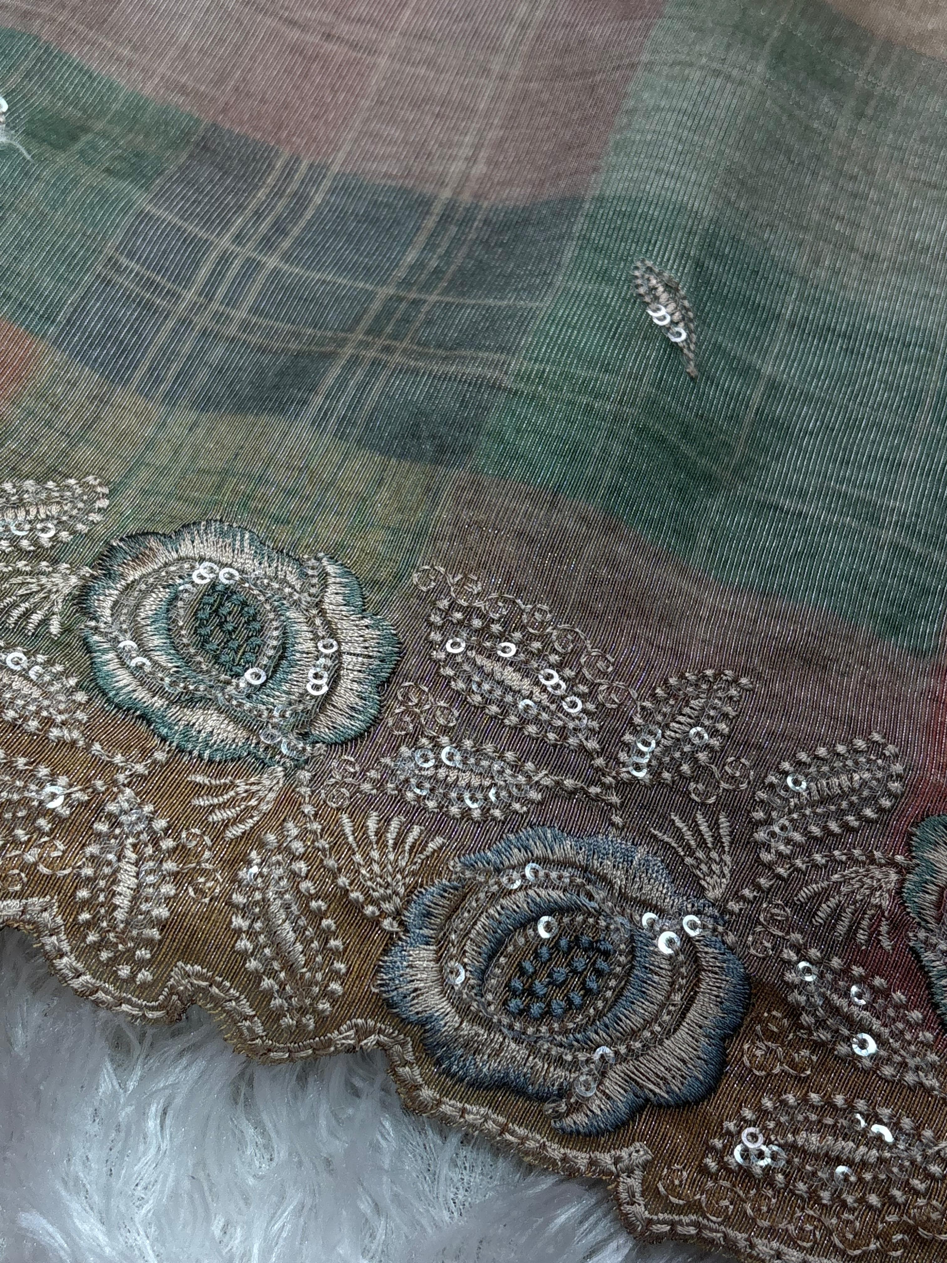 MariGold Glass Organza Saree