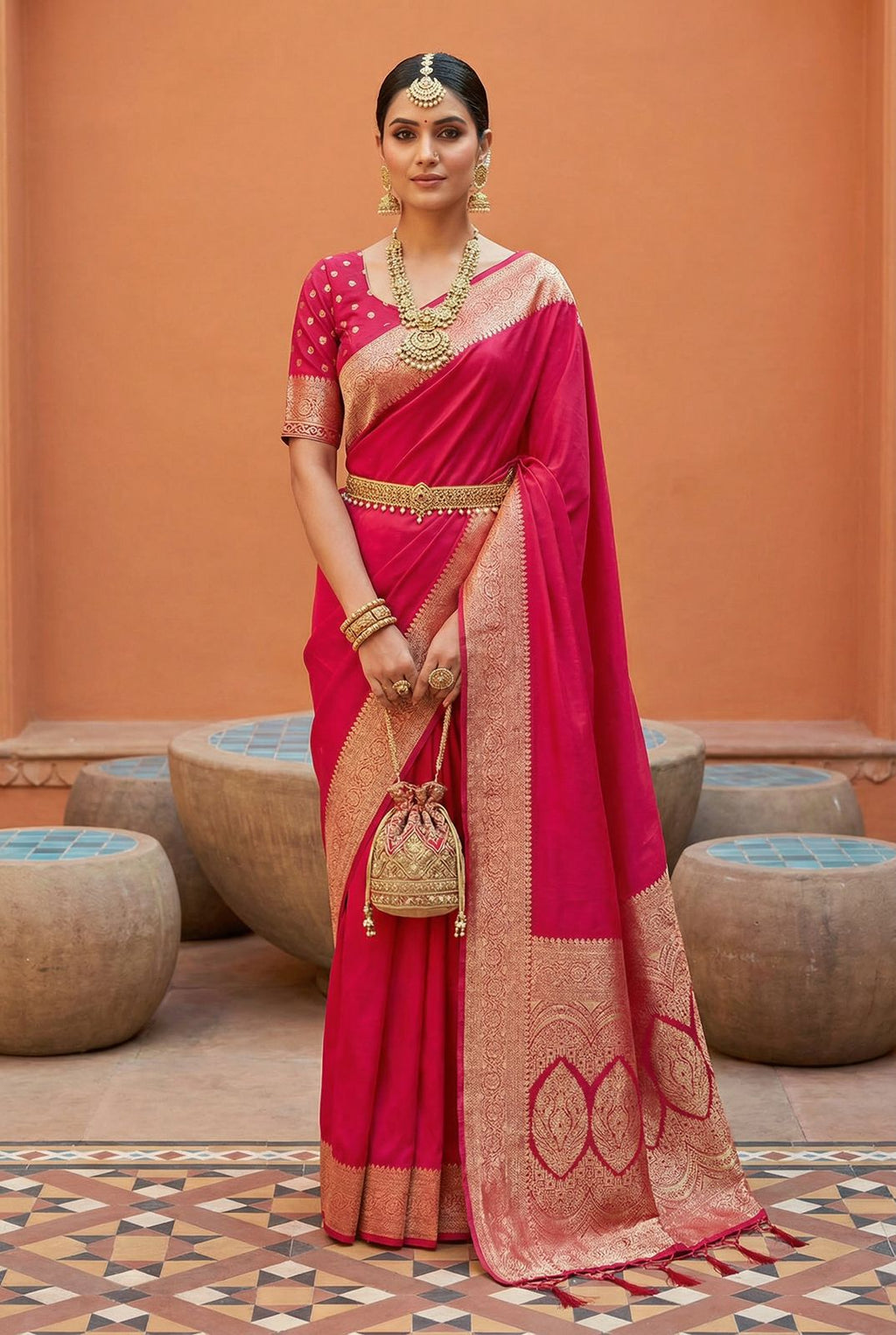 Soft Premium Banarasi silk fabric saree