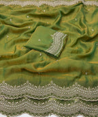 Multi Emrodairy Work Saree