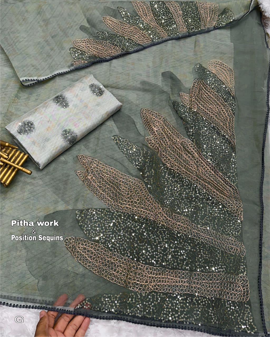 Rimzim Pure Tissue Organza Saree