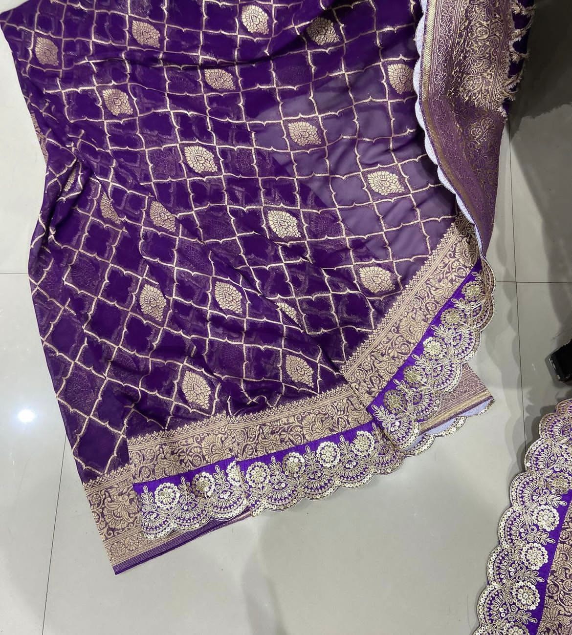 Pure Crepe Khadi Silk Pattu Saree