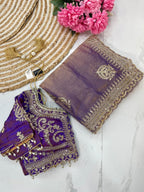 Embroidery Work Trending Saree