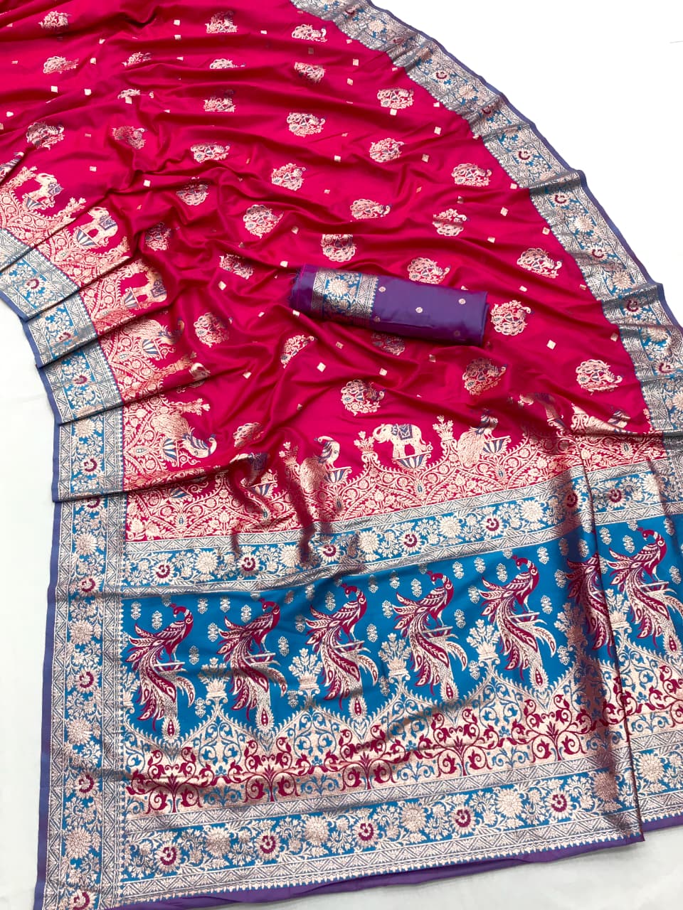 Pure paithani type Banarasi silk saree