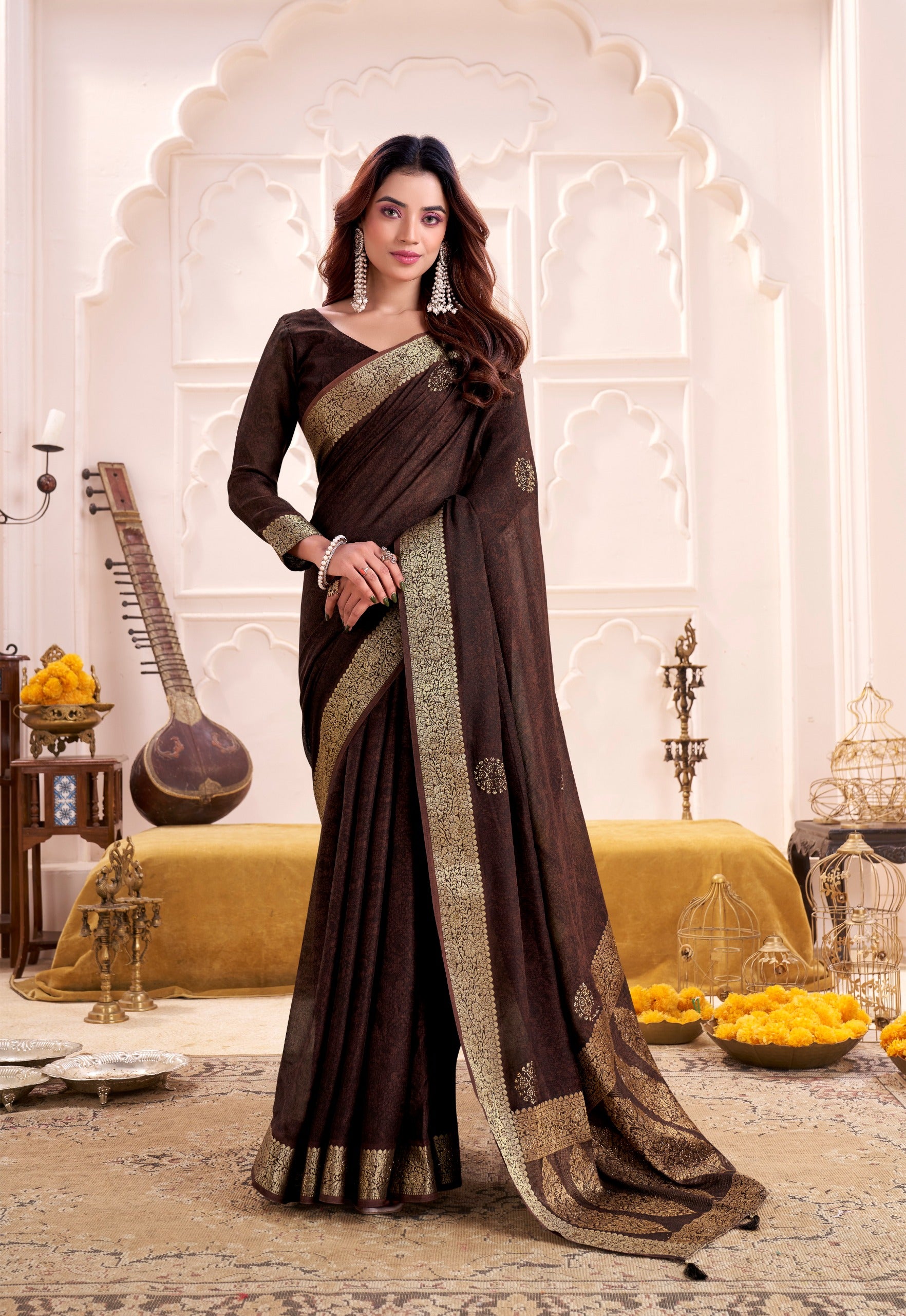 SUPERHIT JEQUARD PALLU SAREE