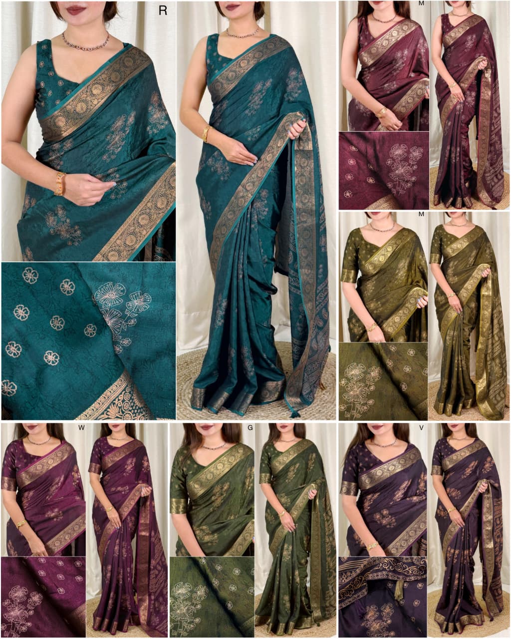 Motif Styled Printed Cotton Saree