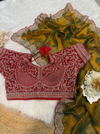 Premium space Silk Sabyasachi Inspired Saree