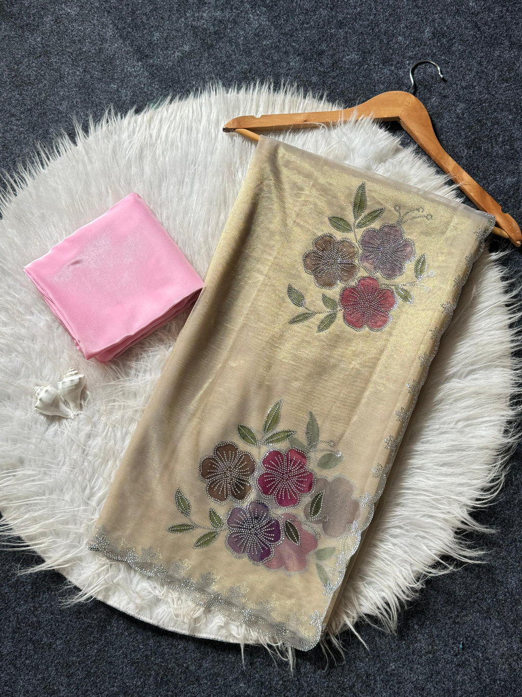 TWO TONE TISSUE SILK SAREE