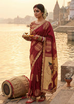 Premium Mulmul Cotton Pooja Special Saree