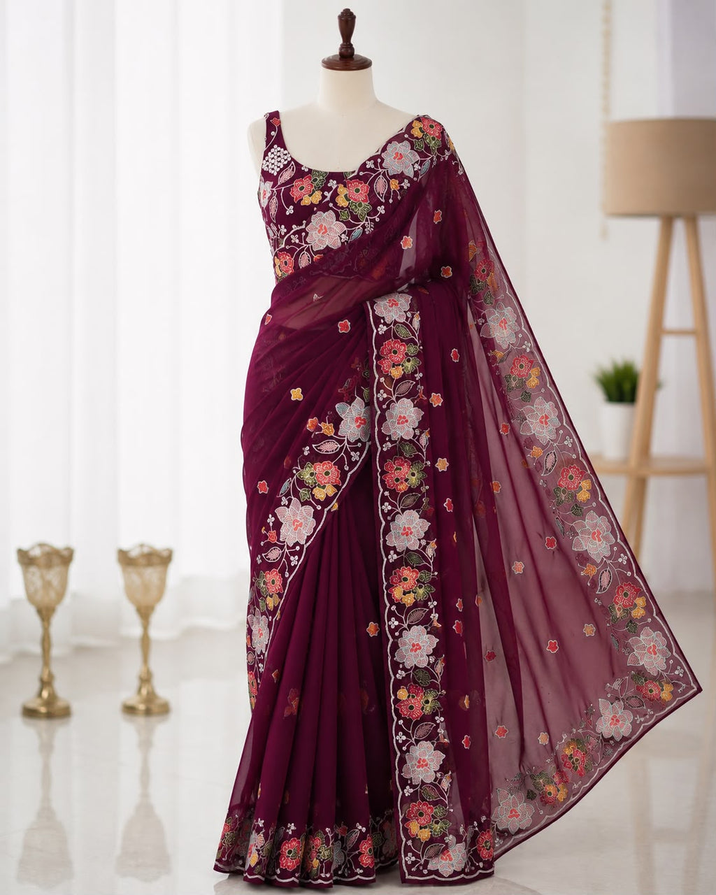 Georgette Sequence Saree