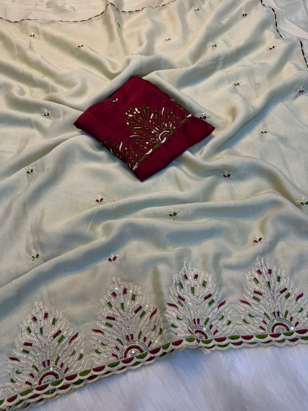 Pure soft Rangoli silk saree