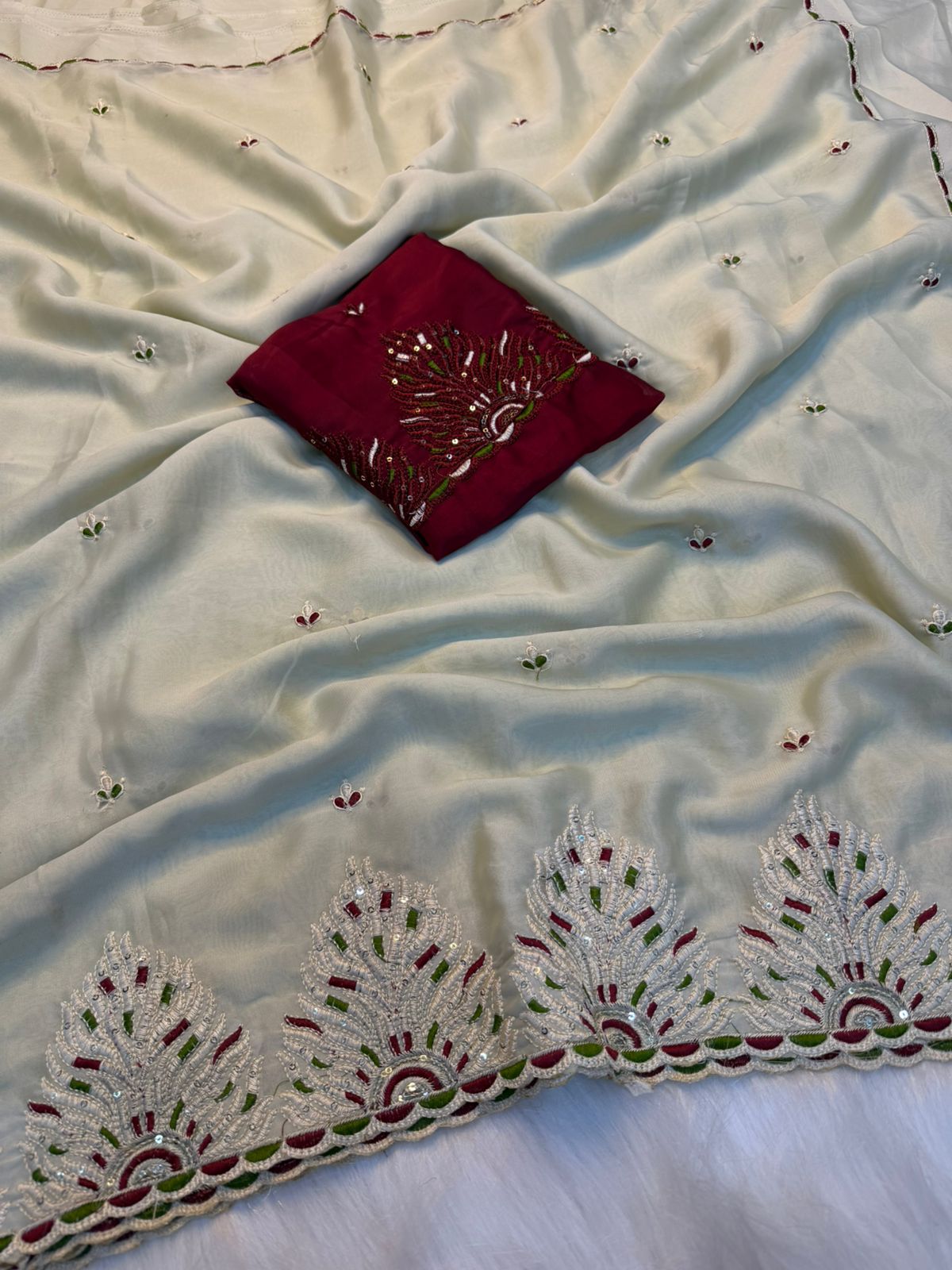 Pure soft Rangoli silk saree