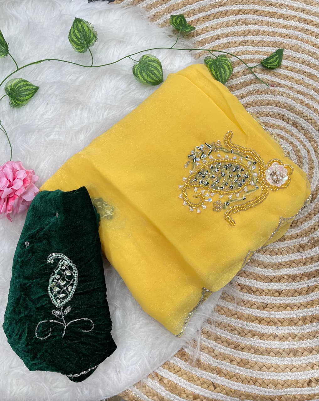 Pure soft nd elegant Shimmer silk saree