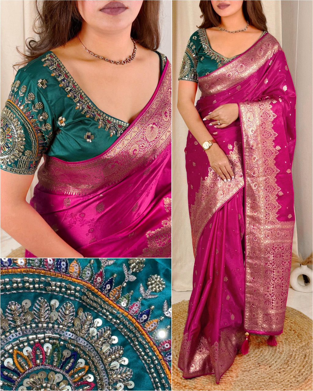 Banarasi Satin Silk Wedding Saree