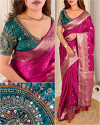 Banarasi Satin Silk Wedding Saree
