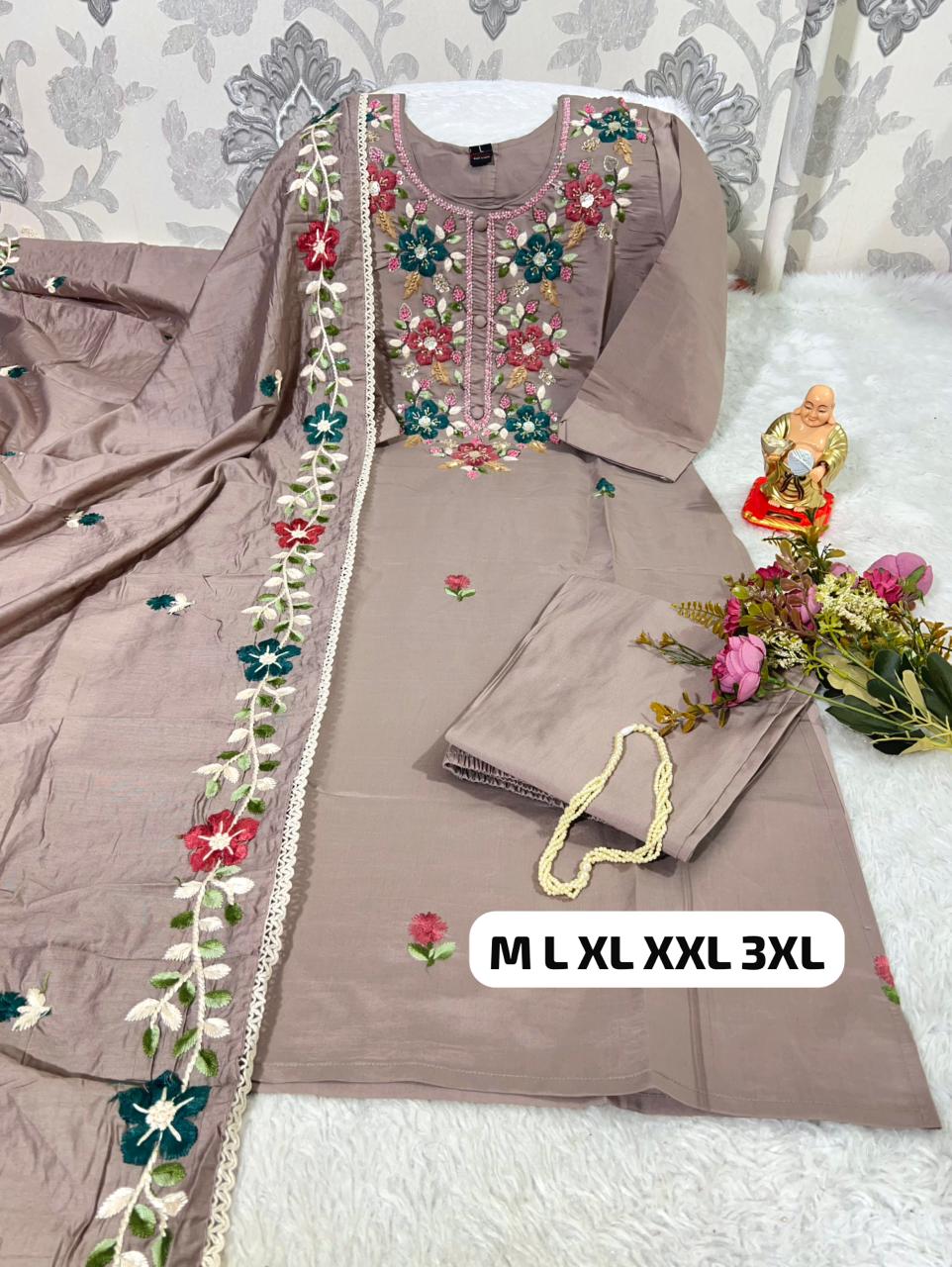 Premium Roman Silk Kurti Pent