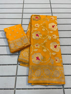 BEAUTIFUL GOLD ZARI WEAVING SAREE