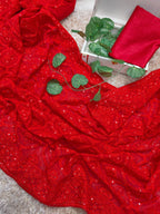 Faux Georgette fabric Saree