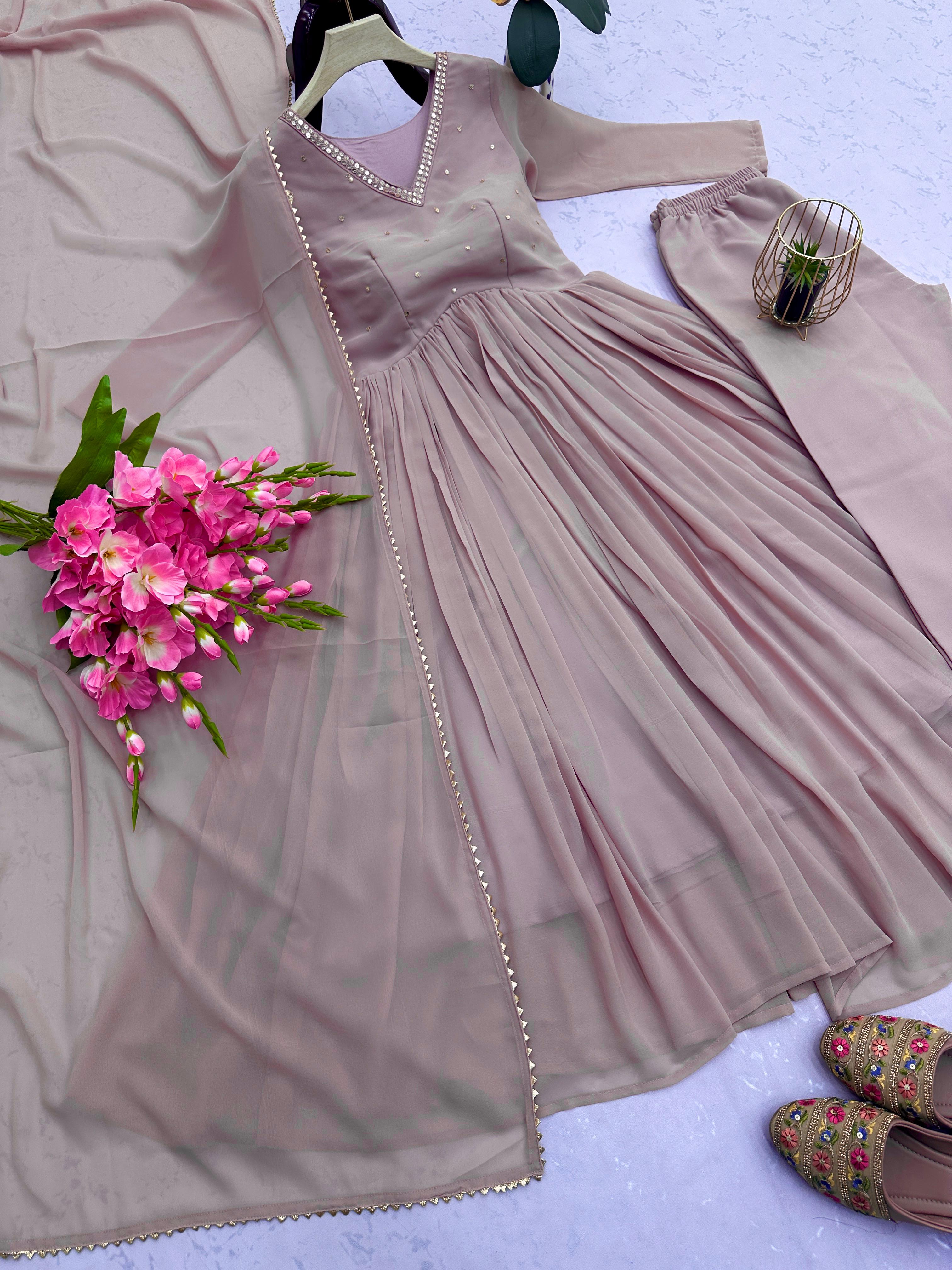 Heavy Faux Georgette Gown
