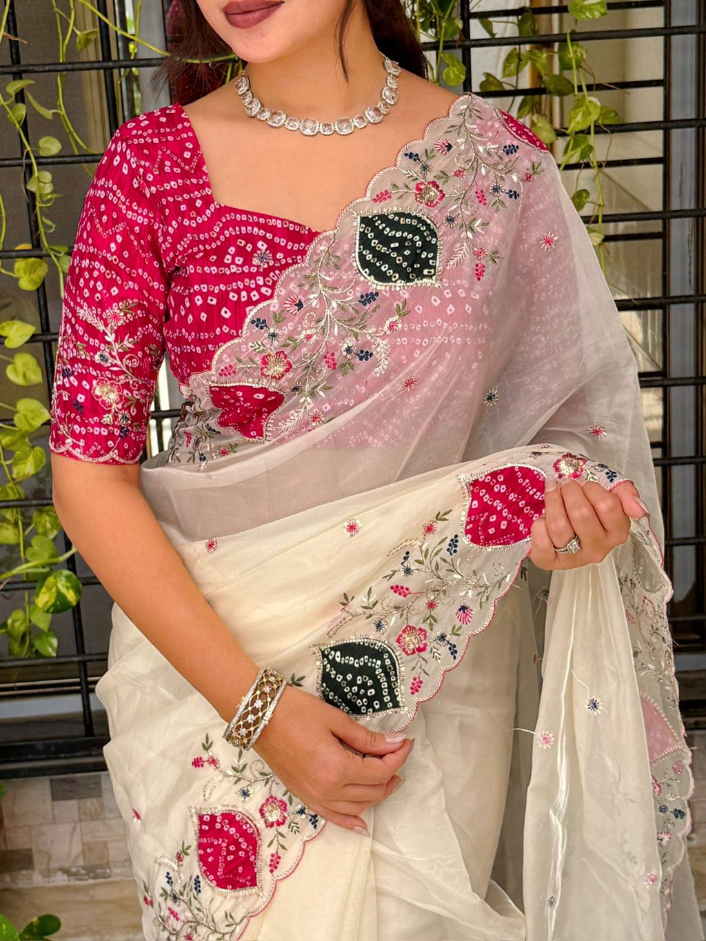 SUPERHIT CRYSTAL TISSUE SAREE