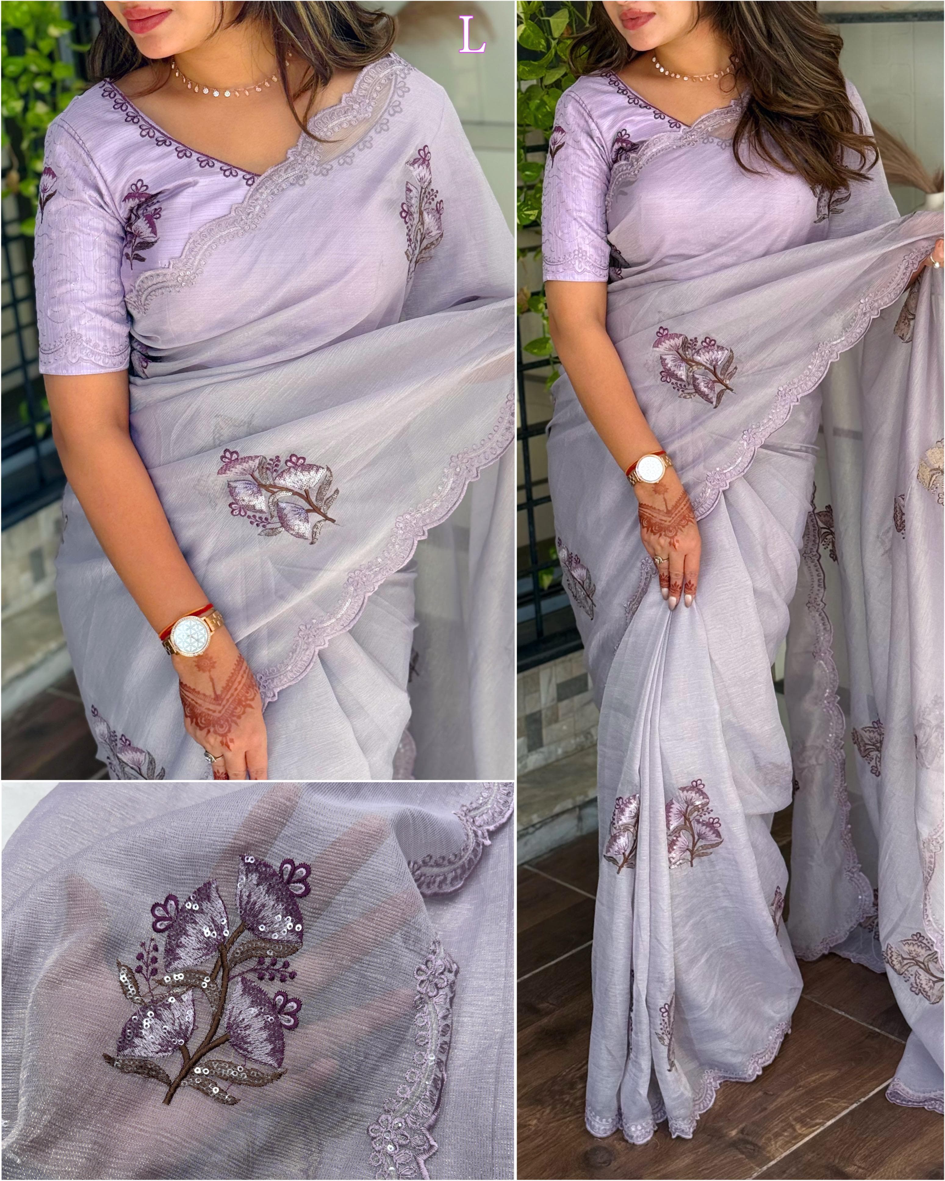 Tulsi Jute Organza Saree