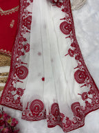 Soft Catonic Rangoli Silk Saree