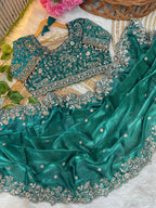 NEW WEDDING EMBROIDERY SEQUENCES WORK SAREE