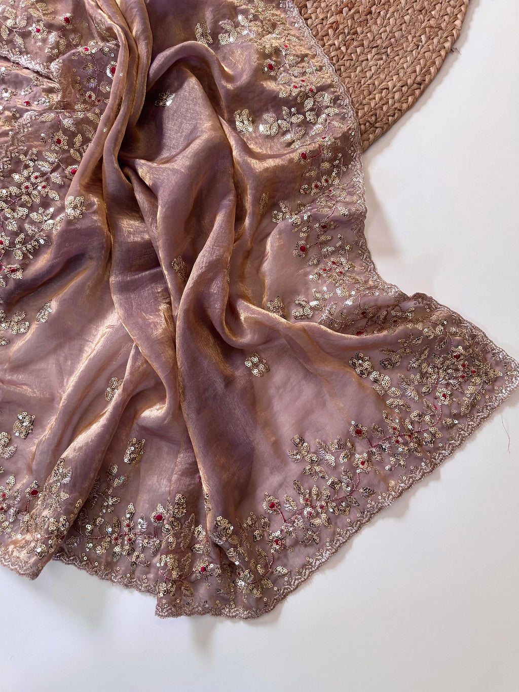 Pure soft Fandy Satin Silk Saree
