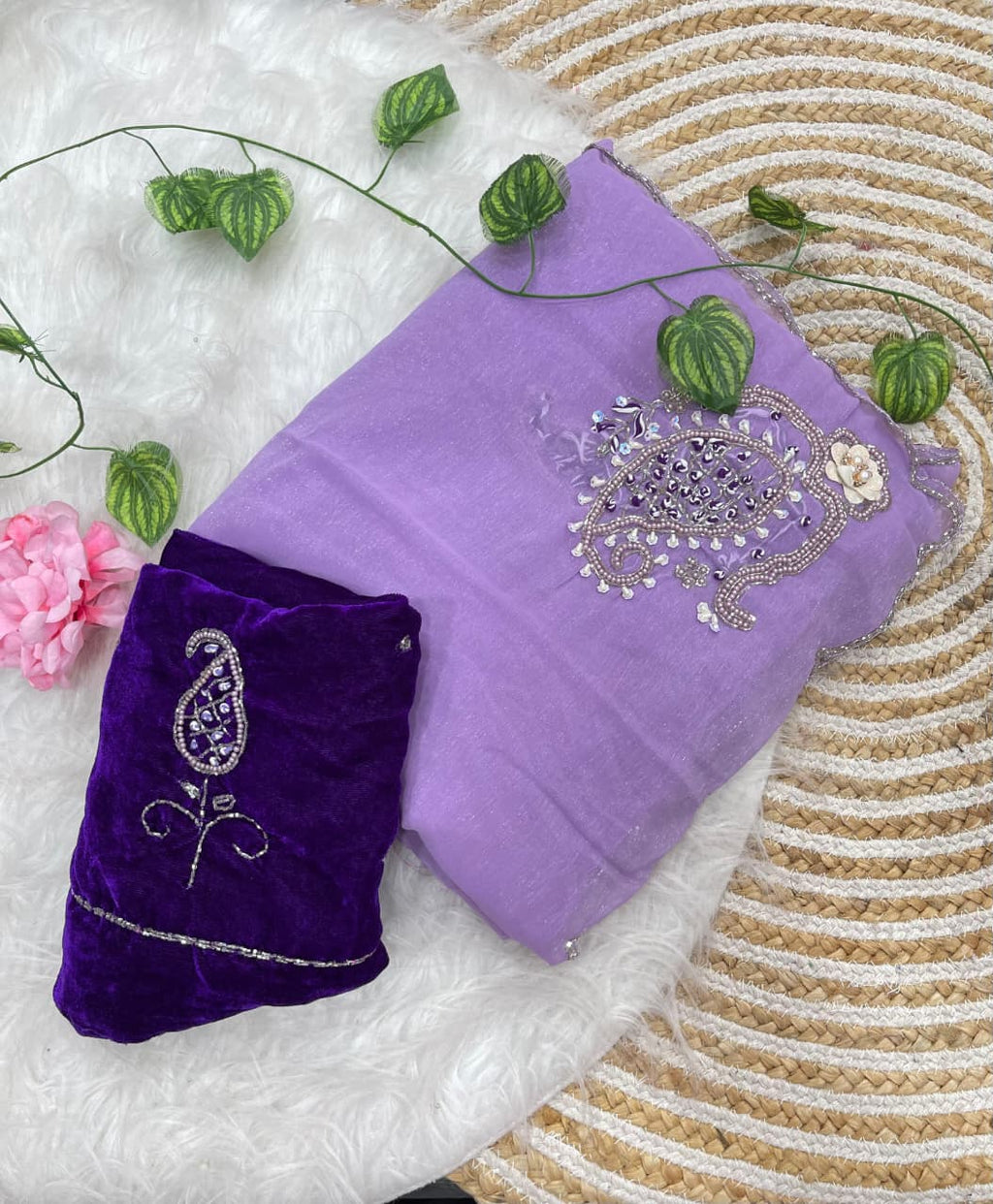 Pure soft nd elegant Shimmer silk saree