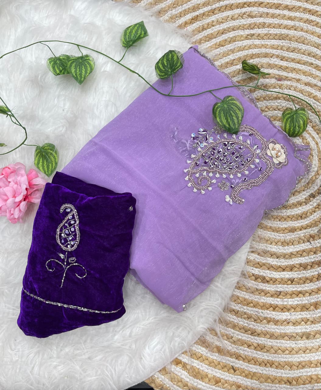 Pure soft nd elegant Shimmer silk saree