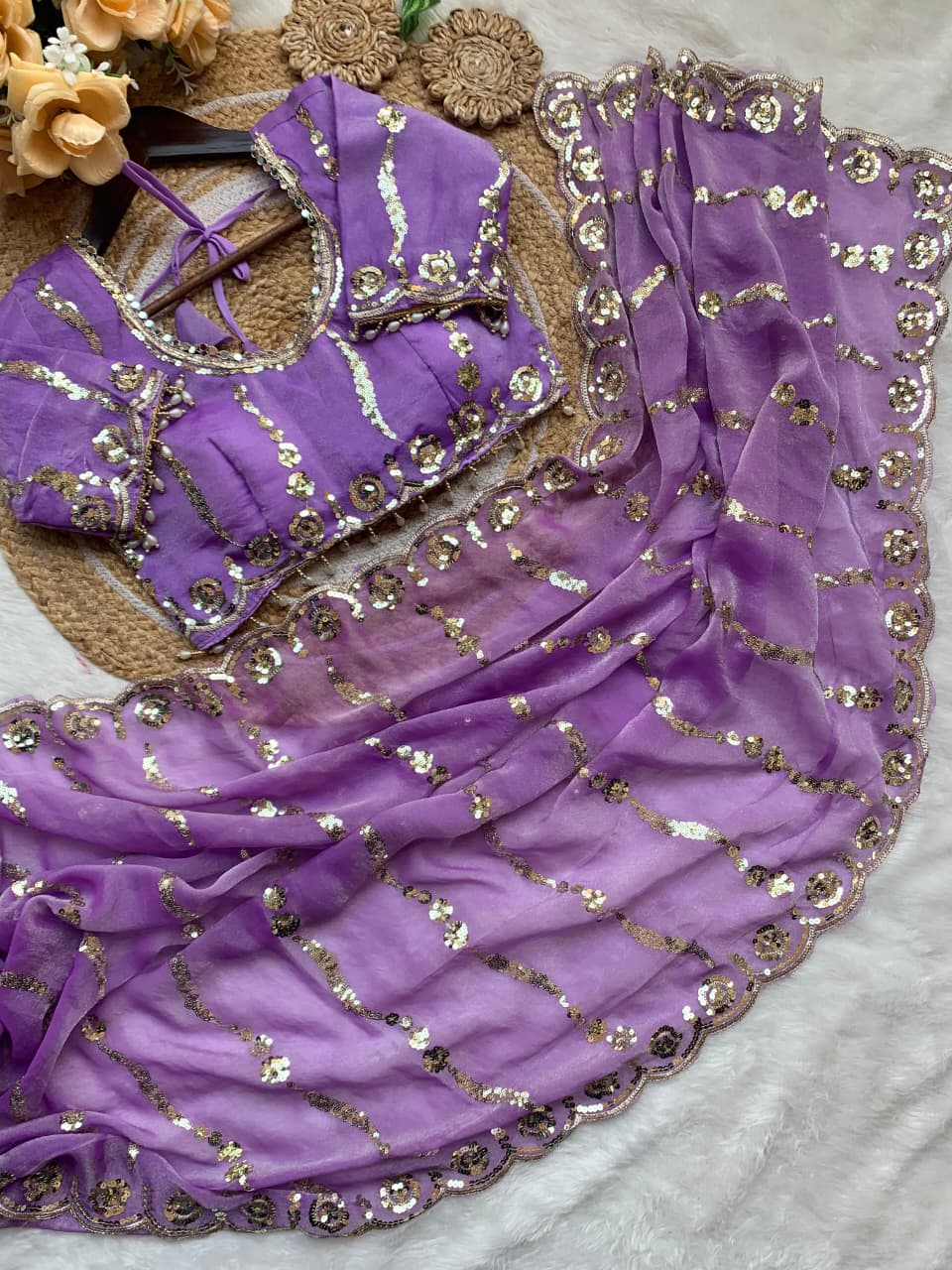 Supriya Sequence Laheriya Saree
