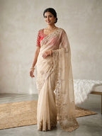 Rashmika Soft Rangoli two Tone Saree