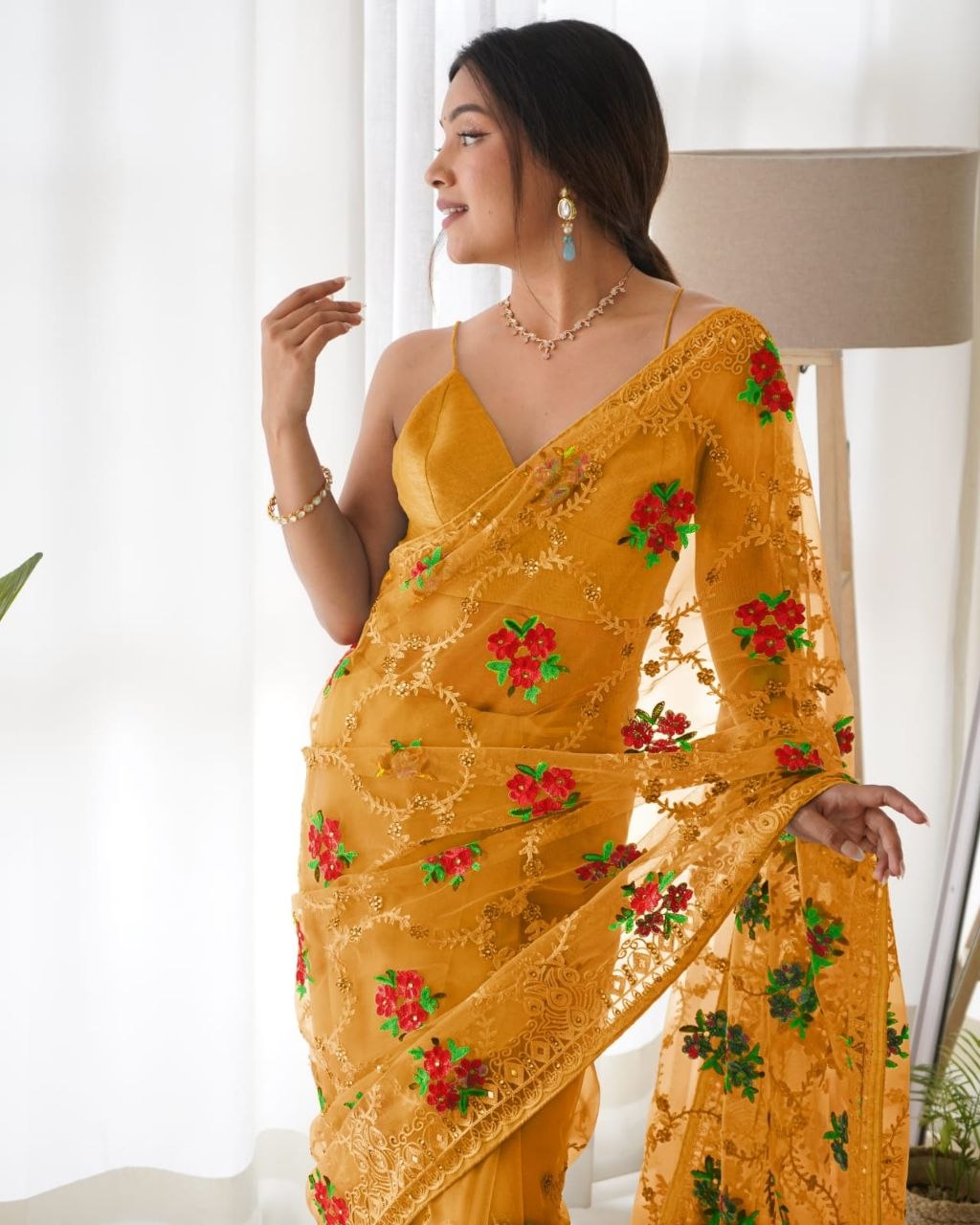 Heavy Butterfly Net Most Demanding Saree