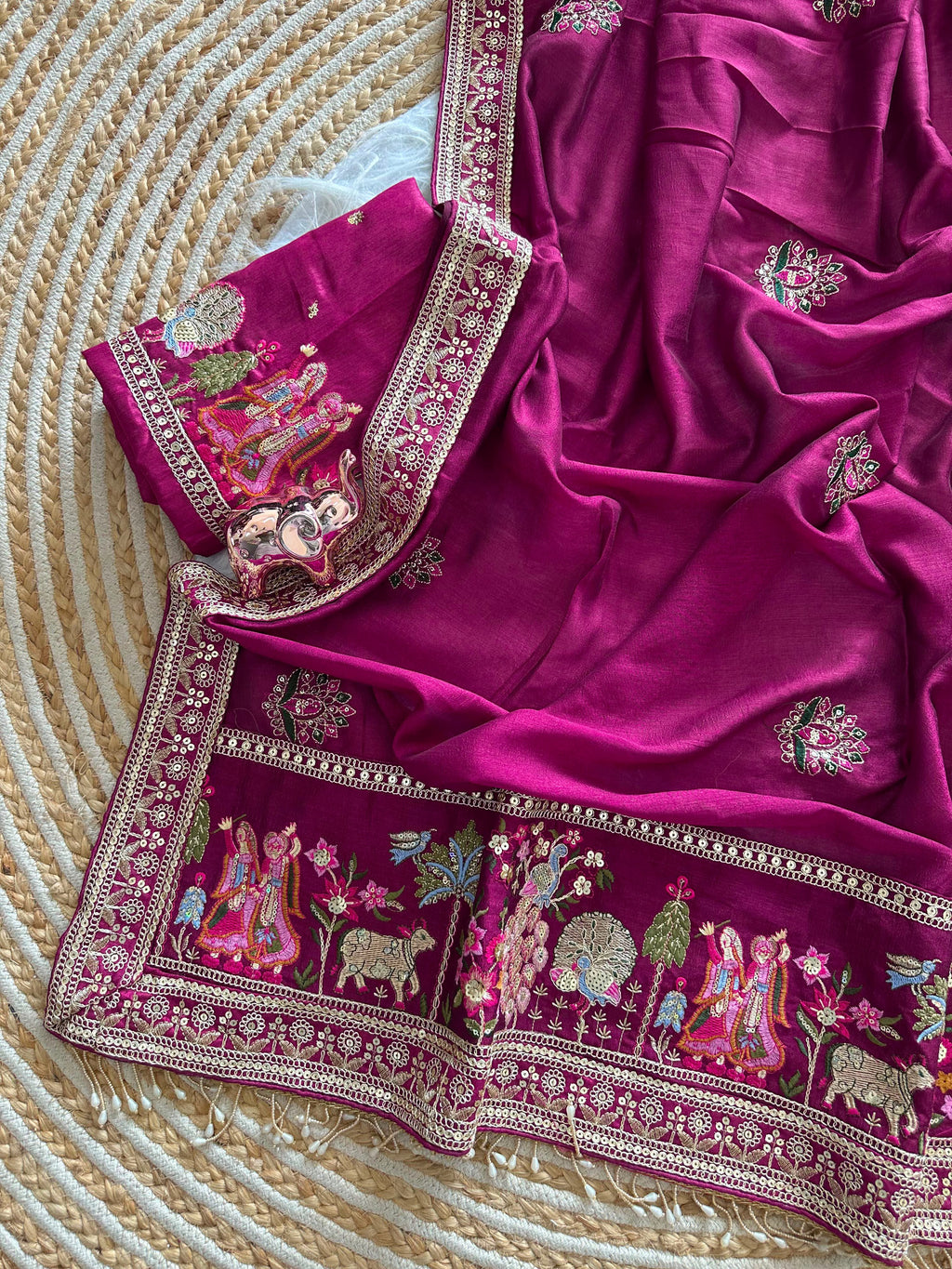 Very Soft nd Elegant Rich look vichitra silk saree