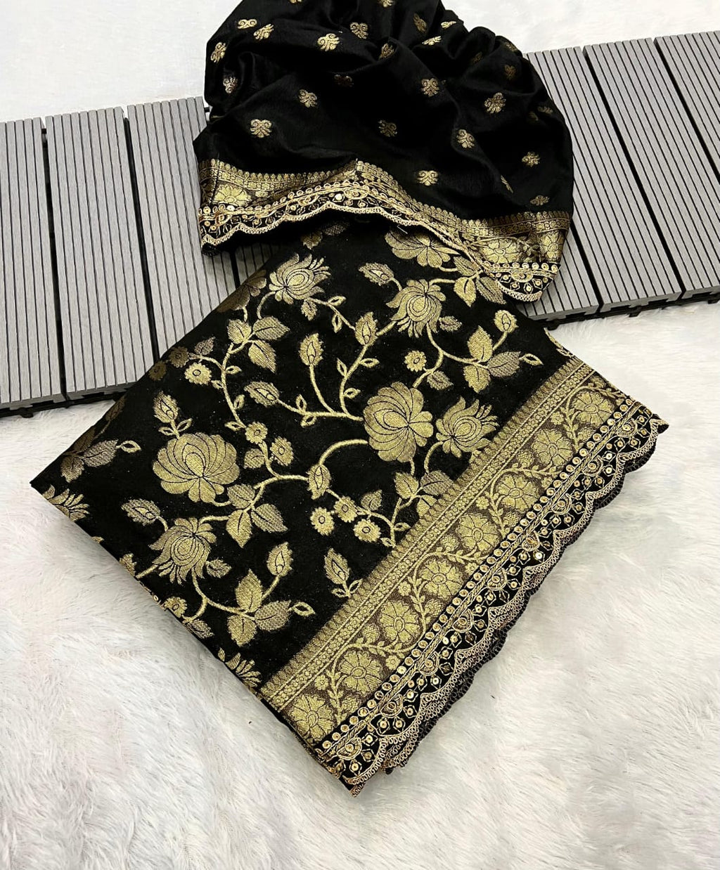 Wedding Attire pure khaddi georgette designer saree