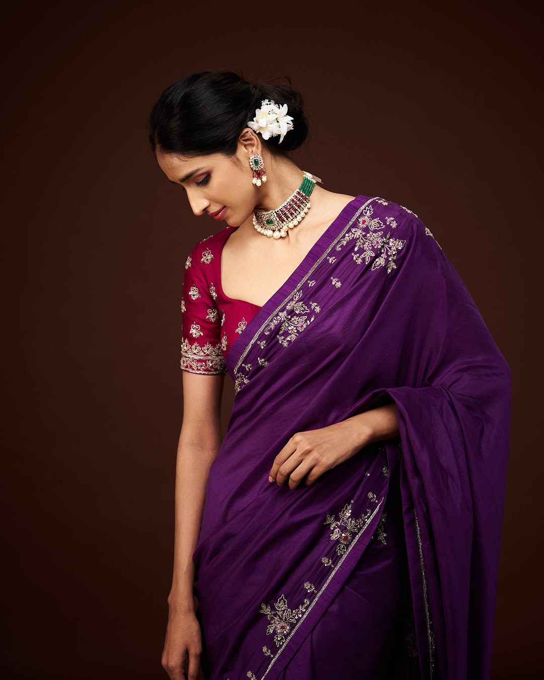 Soft Natural Viscose Chinnon Saree