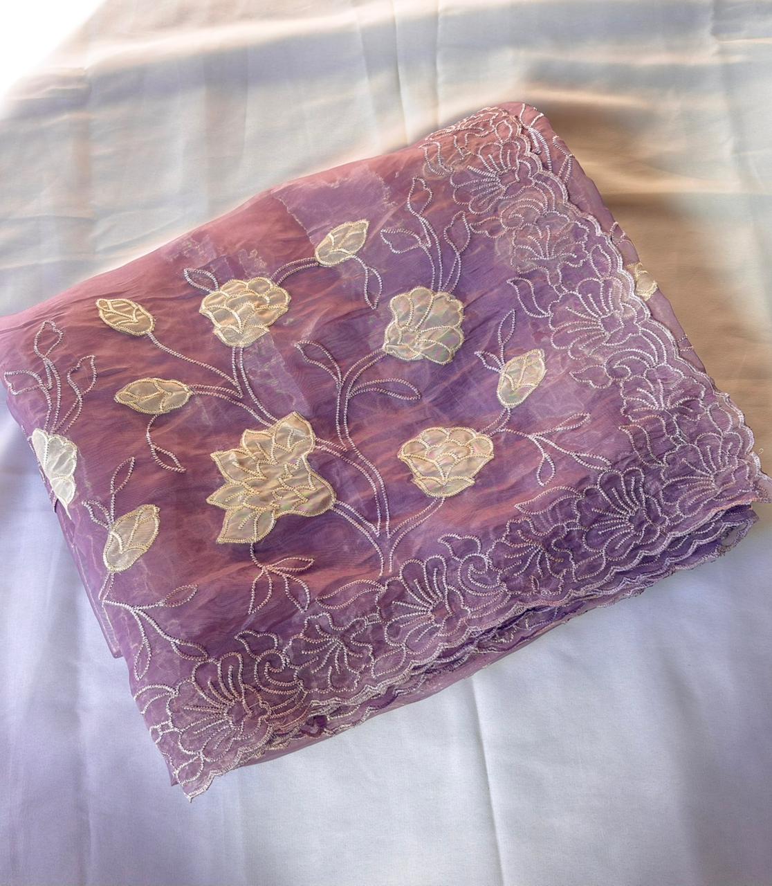 Pure Chanda Kora Silk Saree