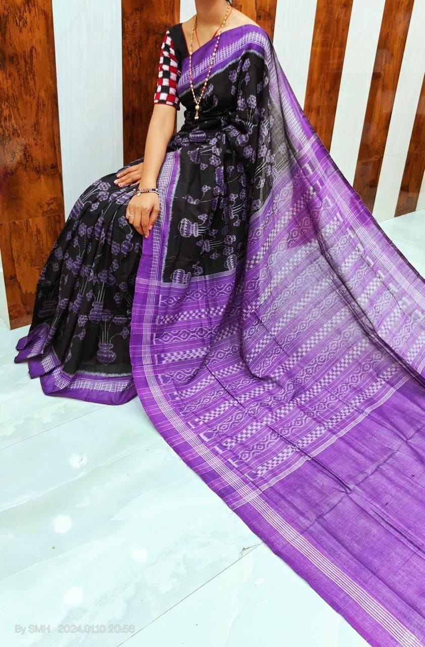 Plain Digital Print Saree