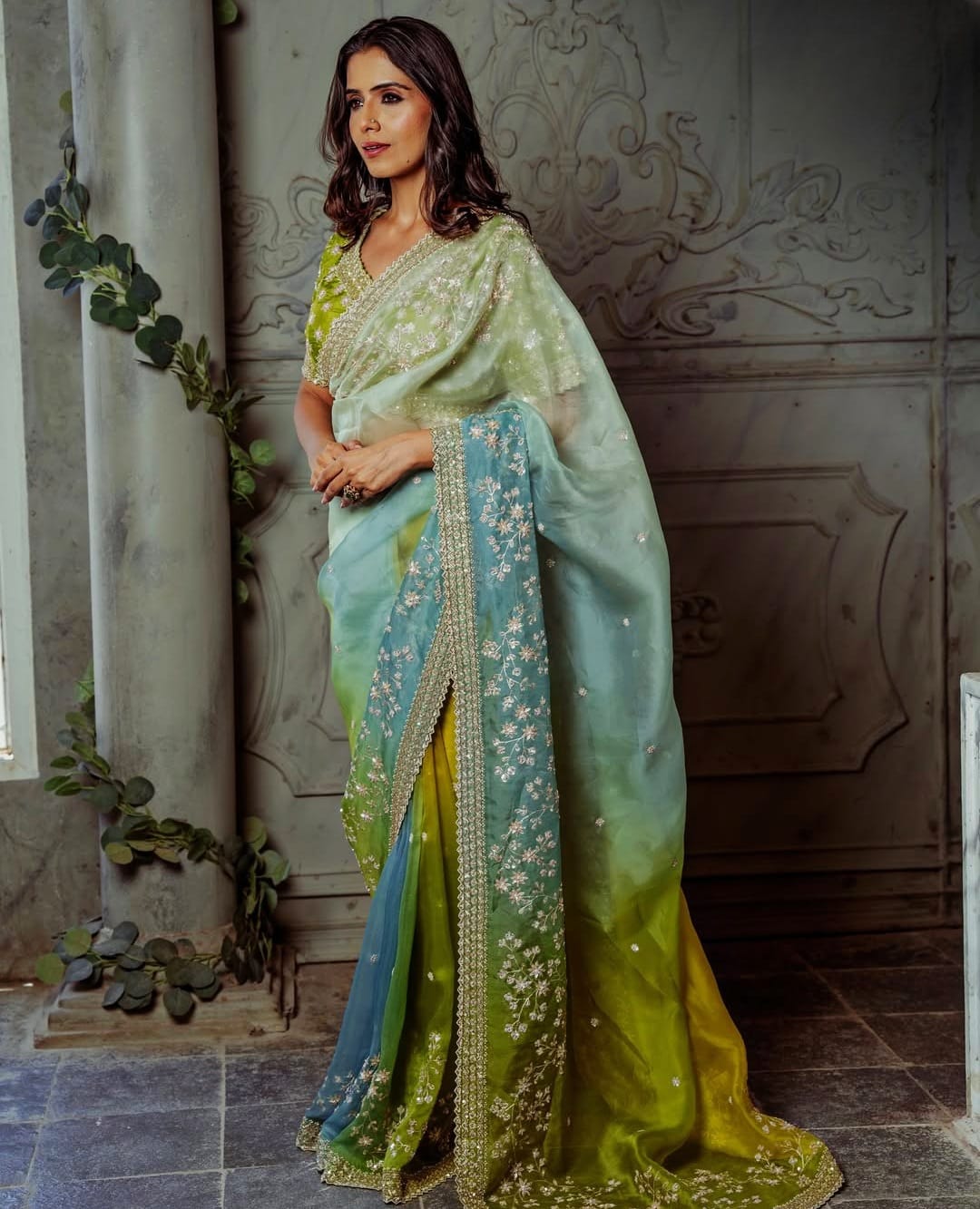 ORGANZA SILK DIGITAL PRINT SAREE