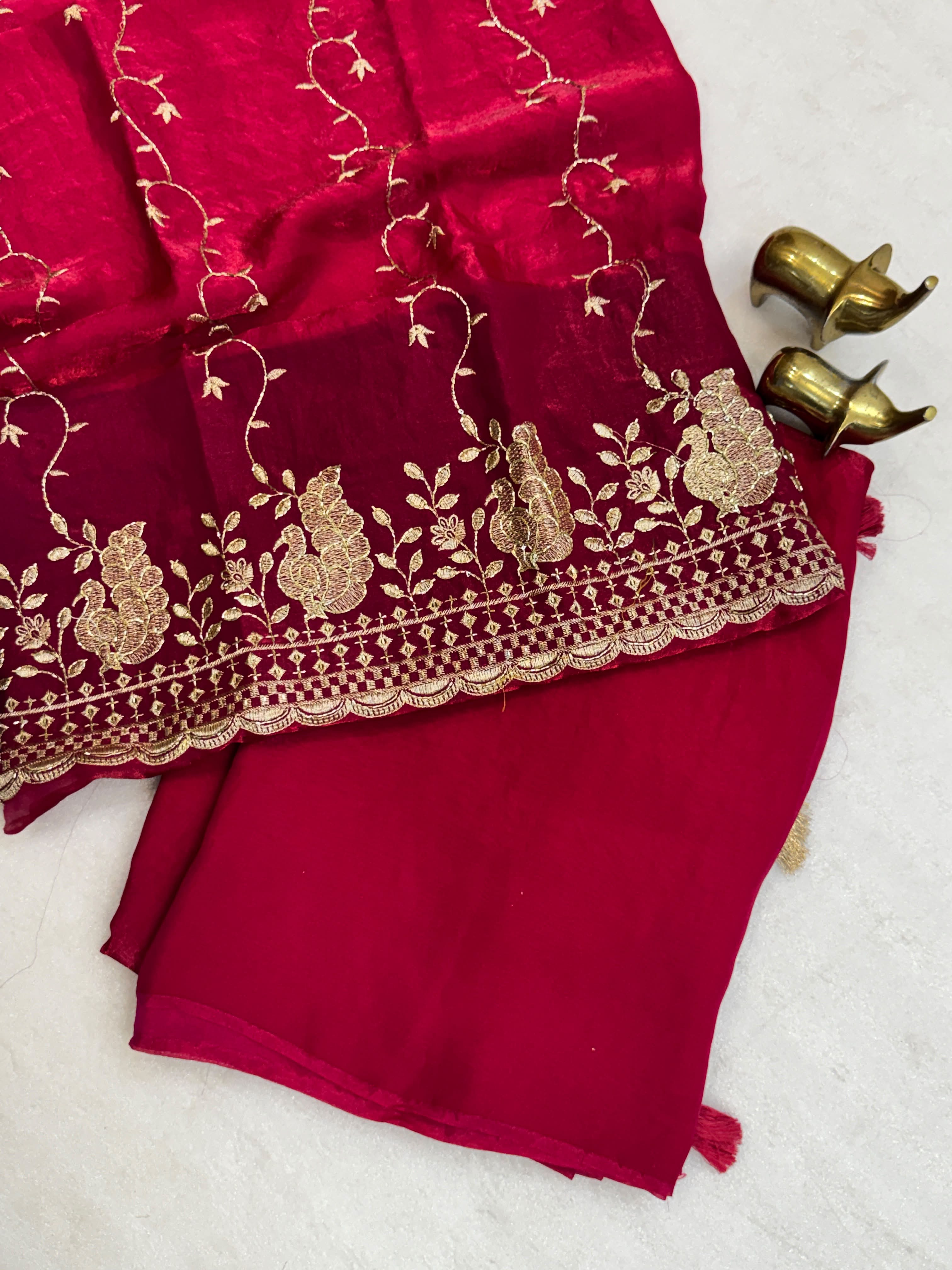 MAGIC NC TWO TONE SATIN SILK SAREE